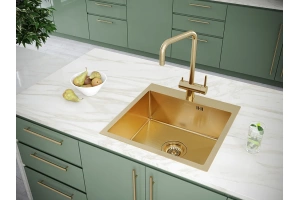 Мойка кухонная Paulmark Brim 59 брашированное золото - 3
