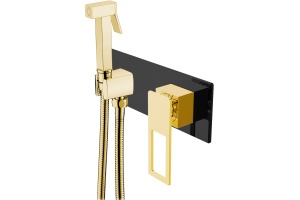 Гигиенический душ Boheme Q 147-BG со смесителем, С ВНУТРЕННЕЙ ЧАСТЬЮ