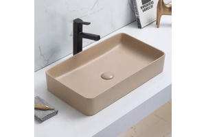 Раковина накладная CeramaLux NC 60.5 см капучино матовый (78189MC-1) - 2