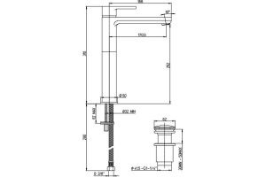 Смеситель для раковины Paini Arena 92CR211LLBLFTSSRKM - 2