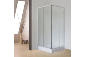 Душевой уголок Royal Bath HP 90x90 с поддоном профиль белый стекло матовое