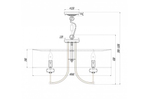 Подвесная люстра Maytoni Roma ARM006PL-08G - 3