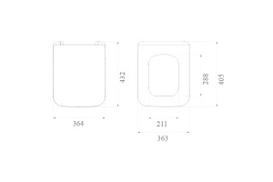 Сиденье для унитаза Boheme Vogue белое с петлями бронза - 2