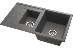 Мойка кухонная AQUATON Делия 87 серая - 3