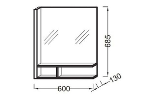 Зеркало в ванную Jacob Delafon Terrace (EB1180G-NF) - 3