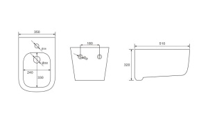 AQ1012-00 ДИВА Биде подвесное 510*350*320 - 2