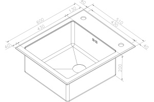Мойка кухонная Zorg Glass GL-6051-WHITE-GRAFIT графит - 2
