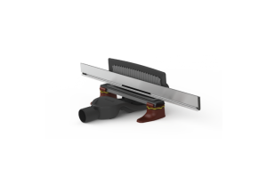 Желоб BERGES водосток пристенный Wall 1000 нержавеющая сталь, решетка хром глянец, S-сифон D50 H60 боковой выпуск 42 l/m