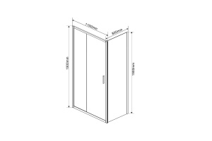 Душевой уголок Vincea Garda 110х80 хром стекло прозрачное - 2