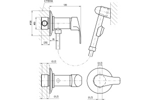 Смеситель для биде Rav Slezak Kongo хром (K047) - 2