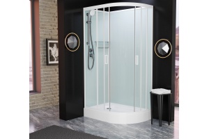 Душевая кабина Frank F411L White левосторонняя низкий поддон б/к Без крыши