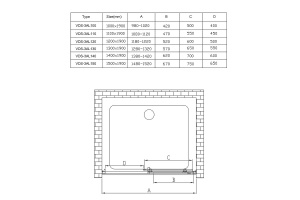 Душевая дверь Vincea Alpha 120 хром стекло прозрачное - 2