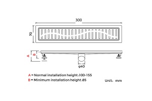 Душевой лоток Gappo сатин 30 с решеткой - 2