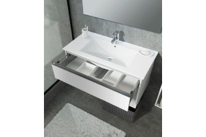 Тумба под раковину Sanvit Контур 90 белый глянец - 2