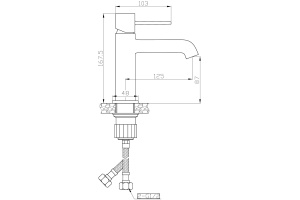 Смеситель Orange Karl M05-021b для раковины - 2