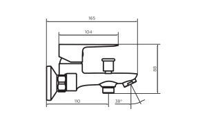 D4011000 Prime new cмеситель для ванны и  душа - 3