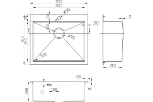 Мойка кухонная Zorg Inox Pvd SZR-5951 bronze - 2