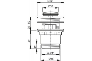 Донный клапан для сифона AlcaPlast  (A39) - 2