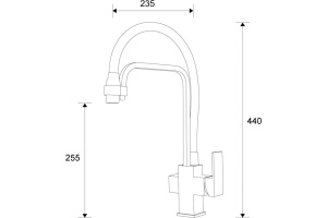 Смеситель Zorg Sanitary ZR 341-8 YF для кухонной мойки - 2
