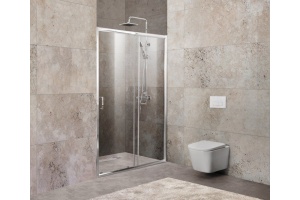 Душевая дверь в нишу BelBagno Unique BF-1-120/135-P-Cr стекло punto - 3