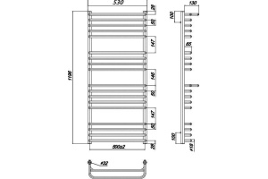 Полотенцесушитель Водяной Optima 500 x 1200_W - 3