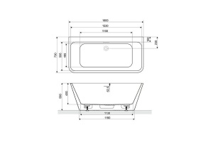 Акриловая ванна Excellent Lila 160х73 белая - 3