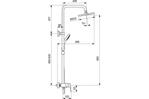 Душевая стойка Vidima Balance (BA271AA) - 2