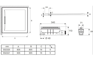 Поддон для душа Jacob Delafon Flight Pure E62320-00 80х80 - 2