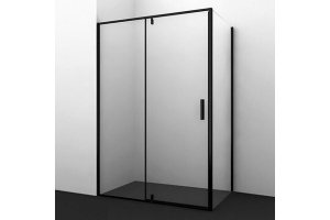 Душевой уголок Wasserkraft Elbe 120x90 профиль черный стекло прозрачное