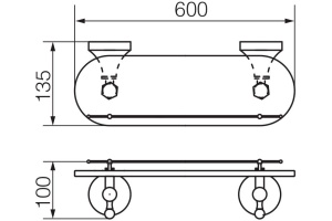 Полка Veragio Gialetta VR.GIL-6411.CR хром - 2