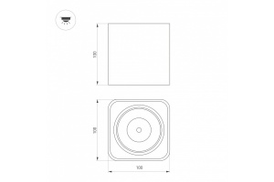 Потолочный светодиодный светильник Arlight SP-Cubus-S100x100-8W Warm3000 036053 036052 - 2
