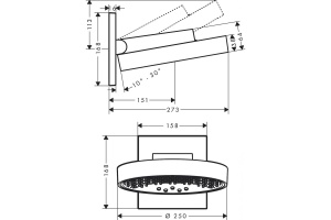 Верхний душ Hansgrohe Rainfinity 26232000 - 2