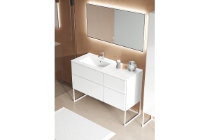 Тумба с раковиной SanVit Лира 120 L белый глянец - 2