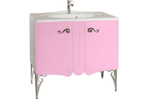 Тумба с раковиной Bellezza Эстель 80 розовая - 2