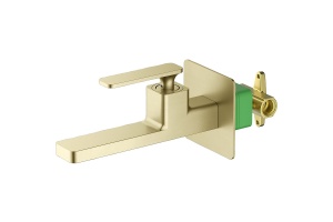 Смеситель для раковины встроенный Timo Torne золото матовое