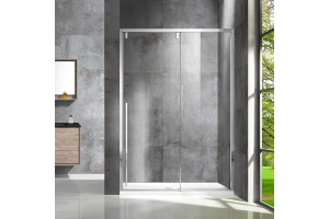 Душевая дверь в нишу Vincea Lugano 150х195 профиль хром стекло прозрачное