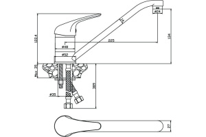 Смеситель Olive'S Leon 04400LN для кухонной мойки - 2