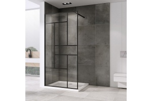 Душевая перегородка ABBER Immer Offen 100 профиль черный (AG63100B8) - 2