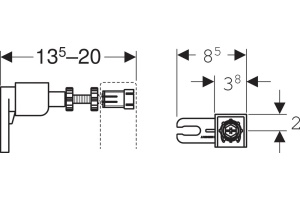 Комплект крепления для инсталляций Geberit Duofix 111.815.00.1 к стене - 2