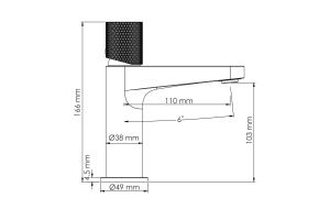 Смеситель для раковины WasserKRAFT Ems глянцевое золото - 3