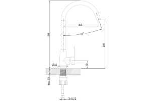 Смеситель для кухни Agger Splendid черный матовый - 3