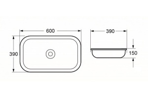 Мебельная раковина Cezares 60 см (CZR-ARE-60-LVB) - 2