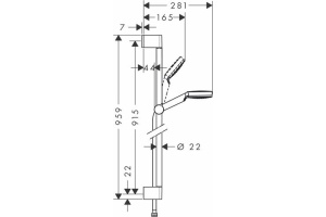 Душевой гарнитур Hansgrohe Crometta 1jet 900 26537400 - 2