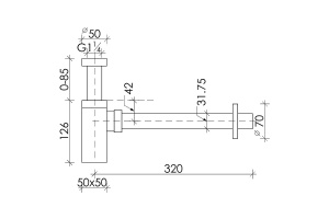 Сифон для раковины Ceramica Nova хром глянцевый - 2