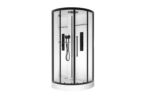 Душевая кабина Black&White Galaxy 90х90 черная матовая
