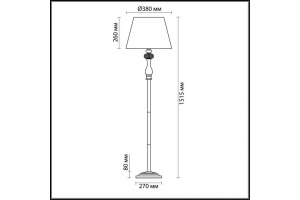 Торшер Odeon Light Classic Aurelia 3390/1F - 3