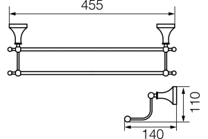 Полотенцедержатель Veragio Gialetta VR.GIL-6422.BR бронза - 3