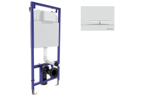 Инсталляция для унитазов Berges Novum с белой кнопкой смыва