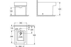 Биде напольное Grohe Cube Ceramic 3948700H - 2