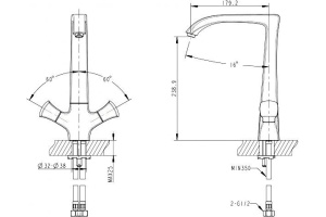 Смеситель Bravat Whirlpool F778112C для кухонной мойки - 3